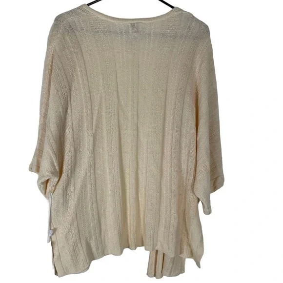 Joie Cardigan Sweater Women's Large Yellow Open Front Textured Linen Blend NWT - Picture 2 of 9